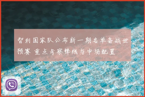 智利国家队公布新一期名单备战世预赛 重点考察锋线与中场配置